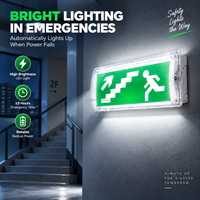 IP65 Wasserdichtes LED-Notausgangsschild Wiederaufladbar 3 Stunden Batterie-Backup Anpassbare Richtungsanzeige Sicherheitslicht AC85-265V