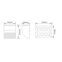 Applique murale LED IP65 12W, projecteur étanche en aluminium pour couloir, hôtel, villa, murs et aménagement paysager