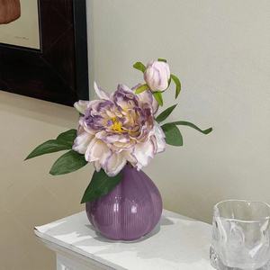 Purple Peony Artificial Flower Silk Flower Home Decoration Living Room Table Ornament Eco Friendly Wedding Prop - Product Image 5