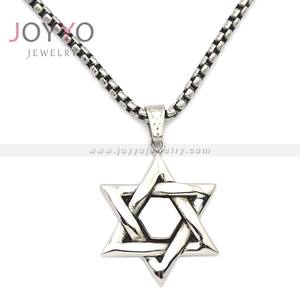 จี้สเตนเลสรูปดาวห้าแฉกสุดคลาสสิกจี้เครื่องรางรูปดาวห้าแฉกโซโลมอน - Product Image 5