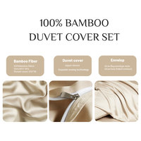 Ensemble de housse de couette en bambou biologique de qualité supérieure Literie douce de luxe Taille King Respectueux de l'environnement Respirant Certifié Oeko Tex Vente en gros
