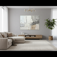 Peinture à l'huile abstraite faite à la main sur toile, personnalisée en gros, pour salon, hôtel, art mural, nature morte, imperméable et écologique