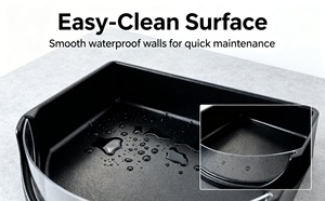 DOLADISPLAY - Exhibidor de Frutas y Verduras Curvo, Contenedor Refrigerado para Productos Frescos, Bandejas de Plástico Negro Ventiladas - Product Image 6