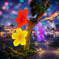 Lampe de décoration de jardin extérieure étanche, imitant une fleur de tilleul lumineuse, pour éclairage de chemin et arrangement floral