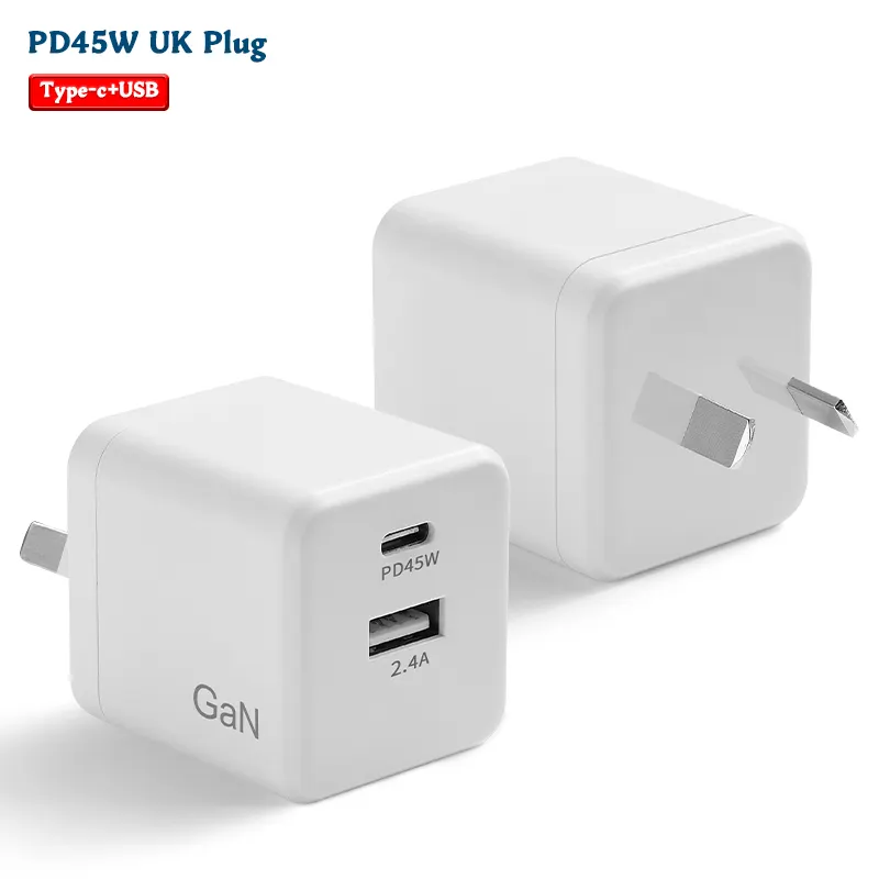 Fast Charger Type C 45W Pd Charger USB Charger Factory Price Wall Adaptor Fast Portable for iPhone ipad