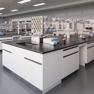 Meubles de laboratoire médical, table de travail en acier pour la chimie et la <span class=keywords><strong>biologie</strong></span>, banc de test avec évier - Product Image 3