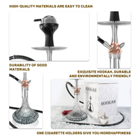 Coffret cadeau Chicha arabe Narghile complet en verre Shesha Nargile Vase en alliage d'aluminium Fumer Chicha Shisha Huka Sheesha Set