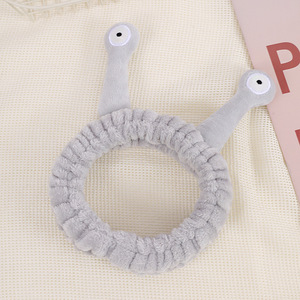Custom Cartoon <strong>Snail</strong> Hair Band Fleece Women Washing Face Elastic Hairband Facial <strong>Makeup</strong> Spa <strong>Headband</strong> - Product Image 4