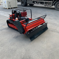 Tondeuse à gazon intelligente industrielle MERI, robot RC chenillé à braquage zéro, à essence 4 temps, professionnelle, avec lame à neige et fonction de paillage