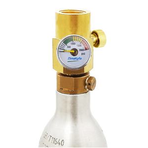 Adaptador de Estación de Recarga de Cilindros de CO2 con Adaptador de Latón para Botellas de Soda y Válvula de Purga, Conectores TR21-4/W21.8/CGA320 - Product Image 2