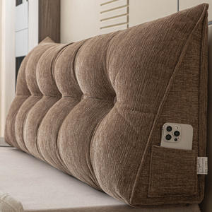 त्रिकोणीय हेडबोर्ड कुशन नरम पंड डबल बैकरेस्ट बेड लंबर सपोर्ट पैड टाटाटामी-शैली के बैकरेस्ट कुशन - Product Image 5