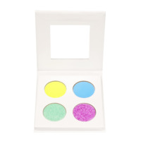Meilleure vente Palette d'ombres à paupières métalliques étanches à l'eau, poudre de maquillage sèche pailletée mate pour peaux foncées, tous types de peau