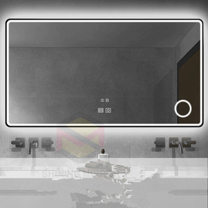 Mobile da bagno a <span class=keywords><strong>specchio</strong></span> a led <span class=keywords><strong>specchio</strong></span> da bagno a led con cornice in alluminio color oro <span class=keywords><strong>50x70</strong></span> - Product Image 2
