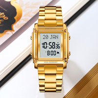 Jam Azan SKMEI 2277 Harga Terjangkau Tali Baja Tahan Karat Layar Digital Tersedia Diskon Grosir OEM Jam Sholat Kustom