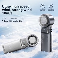 Ventilateur portable 2026 Ice Pack 4000mAh avec affichage numérique USB, haute vitesse, turbo puissant, pour bureau et extérieur