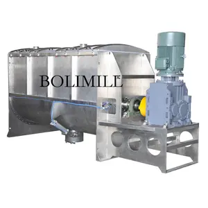 Industrial Horizontal Animal Feed Screw Ribbon Blender Mixer Premix Machine