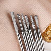 BQAN Jeu de forets à ongles électriques en carbure de tungstène 6 pièces pour fraise à cuticules