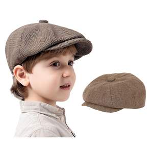 Béret pour enfants MIO Classic, 8 panneaux, style Peaky <span class=keywords><strong>Paperboy</strong></span>, béret pour hommes, casquette de newsboy, en plusieurs couleurs et tailles pour enfants - Product Image 1