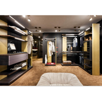CBMmart – Dressing de luxe en forme de U avec coiffeuse et tiroirs