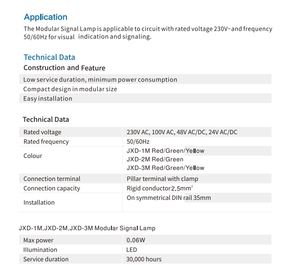 Bán buôn 35 mét Din Rail LED chỉ số Modular ba-màu đỏ màu xanh lá cây màu vàng Modular tín hiệu đèn - Product Image 4