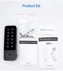 Sistema de control de acceso de puerta WIFI Tuya App cerradura de puerta inteligente impermeable al aire libre independiente biométrico lector de tarjetas RFID de huellas dactilares - Product Image 5