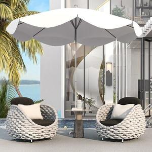 Canapé d'extérieur élégant et raffiné avec cordes épaisses et structure en aluminium - Ensemble <span class=keywords><strong>de</strong></span> <span class=keywords><strong>salon</strong></span> <span class=keywords><strong>de</strong></span> <span class=keywords><strong>jardin</strong></span> parfait pour toutes les saisons - Product Image 5