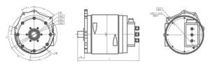 Nouveau moteur synchrone magnétique automobile TZ180 60V 72V 96V 144V 3kW-15kW avec boîte de vitesses intégrée pour fourgonnette logistique - Product Image 4