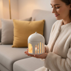 Porte-<span class=keywords><strong>bougie</strong></span> décoratif de Noël en céramique de style nordique créatif avec lampe d'aromathérapie - Product Image 3
