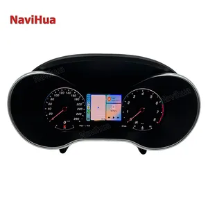 纳维华数字仪表板液晶汽车仪表板，带苹果Carplay安卓导航屏幕播放功能，适用于奔驰C级W205/G
