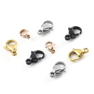 Cierre de Langosta de Acero Inoxidable en Oro, Negro, Oro Rosa y Plata, Conector para Joyería, Accesorio para Collar y Pulsera DIY - Product Image 1