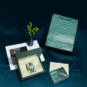 <span class=keywords><strong>Cuir</strong></span> vert de luxe <span class=keywords><strong>en</strong></span> stock boîte de rangement <span class=keywords><strong>en</strong></span> bois emballage cadeau boîtes de <span class=keywords><strong>montre</strong></span> avec design OEM/ODM peut faire logo or - Product Image 3