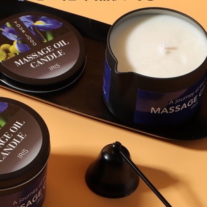 Bougie de massage aromathérapeutique en cire de soja végétale à basse température, personnalisable, de qualité supérieure, vente en gros pour salons, maisons et cadeaux - Product Image 4
