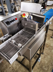 Tunnel de refroidissement des aliments pour le dessus de table Petite machine d'enrobage automatique de chocolat pour dattes de biscuits - Product Image 2