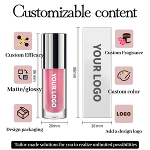 <span class=keywords><strong>Brillo</strong></span> <span class=keywords><strong>Labial</strong></span> Refrescante con Aplicador Grande de Aleación de Zinc, <span class=keywords><strong>Efecto</strong></span> Voluminizador Luminoso, Envase Unisex - Product Image 5