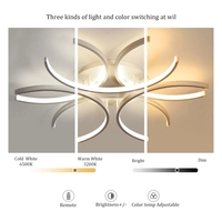 Plafonnier LED de Style nordique moderne et minimaliste avec décoration florale pour le salon et la chambre à coucher