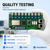 Carte d'entrée analogique 8 canaux Modbus RS485 - Service d'assemblage de circuits imprimés multicouches personnalisés avec finition ENIG
