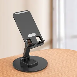 Nieuw Ontwerp Opvouwbaar Plastic Mobiele Telefoon Stand Tafel Tablet Ondersteuning Houder 360 Draaibaar Voor Kantoor Thuis Bureau