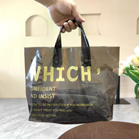 Sacs de transport souples transparents en LDPE avec logo imprimé, sacs en plastique pour l'emballage de vêtements, de sous-vêtements et de chaussures, sac à poignée soudée