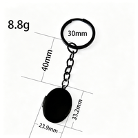 Ywyougang Porte-clés médaillon ovale lisse ouvrable, boîte photo en acier inoxydable, breloque de sac, gravure personnalisée, cadeau