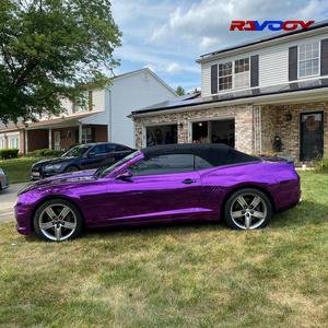 Ravooy Bóng Gương Chrome Màu Tím Mạ Vinyl Bọc Sơn Màng Bảo Vệ Với PVC Màu Sắc Thay Đổi Chức Năng Cho Cơ Thể 1.52*17M - Product Image 5