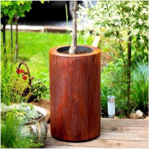 Maceta rectangular de acero-Bario Corten, duradera y resistente a las inclemencias meteorológicas. Adecuada para balcón y jardín. - Product Image 5
