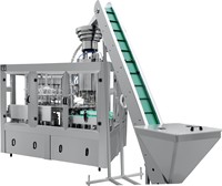 Mélangeur d'étiquetage automatique haute capacité en acier inoxydable pour ligne de boissons gazeuses |   Usine de traitement à grande échelle à haute efficacité