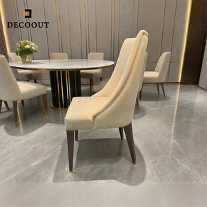 Chaise de salle à manger moderne nordique en tissu durable avec pieds en bois pour villa et hôtel, usage domestique, <span class=keywords><strong>design</strong></span> léger - Product Image 1