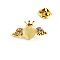 Broche nœud papillon en cristal pour enfants, style japonais mignon, anti-reflet, personnalisée, passe-partout, en alliage plaqué argent, épingle de col tendance