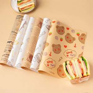 Papel de Envolver Alimentos Personalizado para Sándwiches y Hamburguesas, Papel Encerado Antigrasa de Grado Alimenticio, Hoja de Papel Encerado con Logotipo Personalizado - Product Image 2
