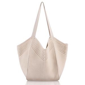 Sac à bandoulière pour femme en tricot ajouré grande capacité, style décontracté et charmant, idéal pour les vacances à la plage - Grande Vente - Product Image 2