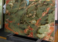Opales naturelles, calcite verte, grande dalle, pierre imperméable avec garantie d'un an