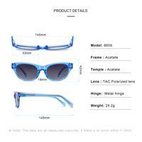 Nouvelle Arrivée 2026 – Lunettes de Soleil en Acétate Prêtes à l'emploi, Monture Noire, Décoration de Luxe, Haute Qualité, Durables, Polarisées pour Usage Quotidien
