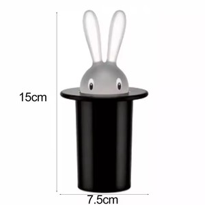 Cartoon Rabbit <b>Toothpick</b> Holder Press Type Self-Lifting Cotton Swab Storage Box Dustproof <b>Toothpick</b> Organizer Dining Table - Product Image 6