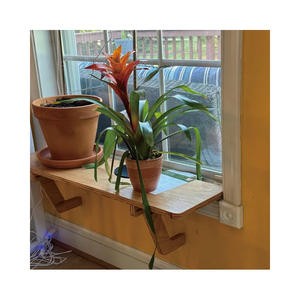 Étagère flottante en bois de style ferme, support de rangement, perchoir de fenêtre en bois - Product Image 3